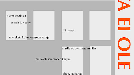 TAIDEKESKUS AHJO, HEHKU-TILA; MAAILMA JOTA EI OLE