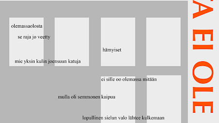 TAIDEKESKUS AHJO, HEHKU-TILA; MAAILMA JOTA EI OLE